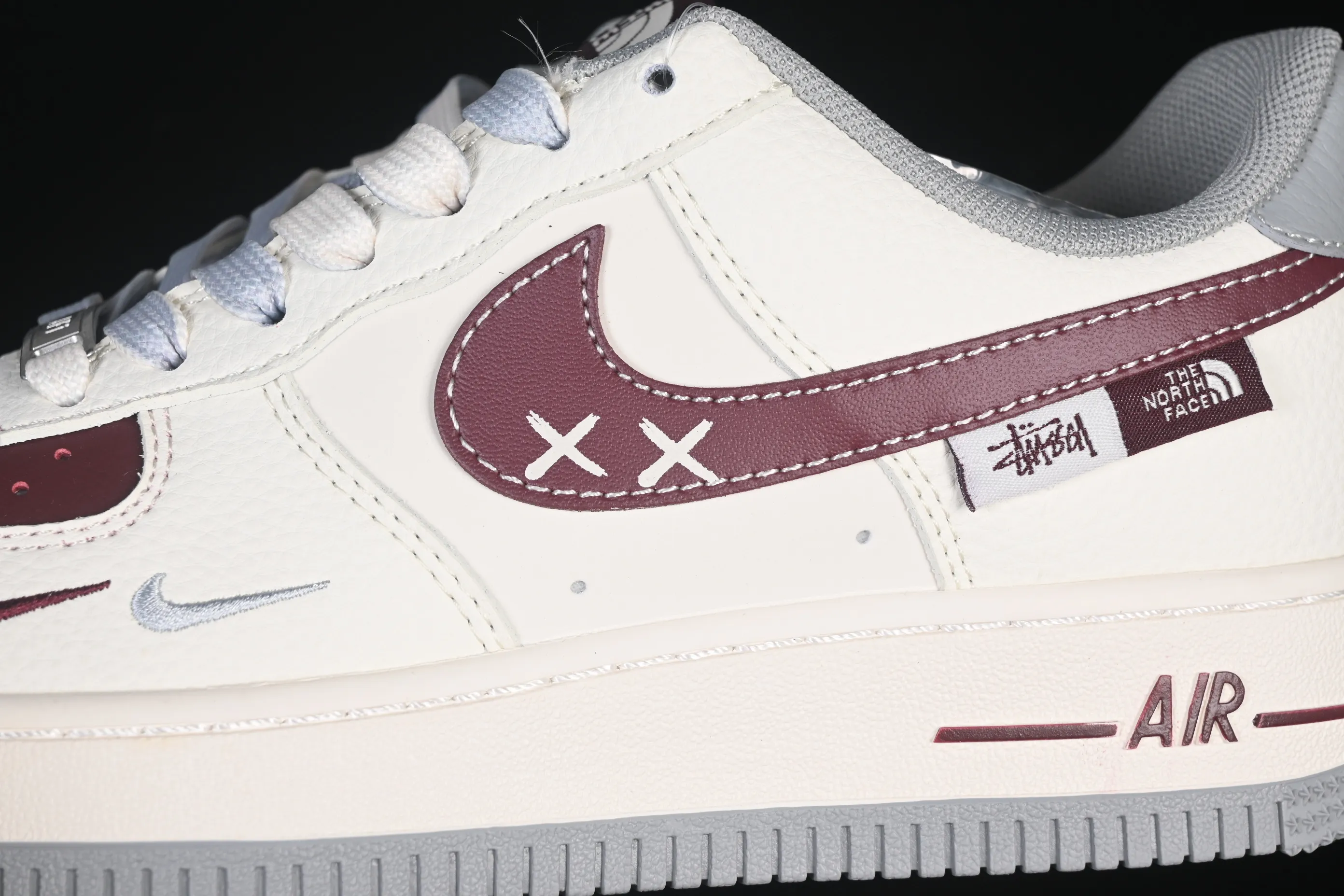 All categories Nk Air Force 1 Air Force series Nk Air Force 1 Low Air Force low-top Nike Air Force 1'07 Low joint beige gray red small double hook Air Force 1 low-top casual sneakers QW5606-268